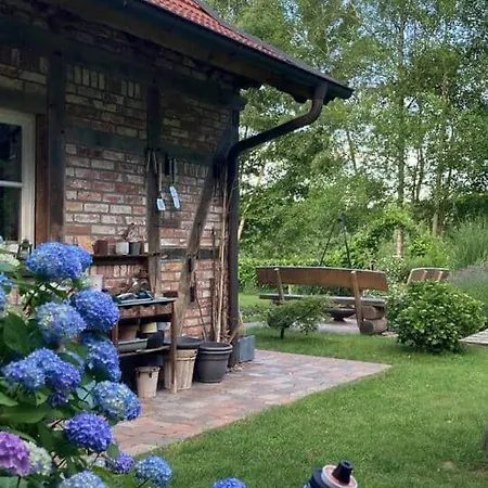 Fachwerkhaus Am Mit Fass-sauna Im Muensterland Prázdninový dům